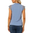 thumbnail image 3 of INSPIRE CHIC Blouse Basique Sans Manches à Col en V pour Femmes, Gris Bleu, 3 of 7