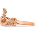 thumbnail image 4 of 14K Rose Gold Polished Claddagh Ring (Size 7) Made In United States k5933, 4 of 6