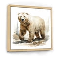 thumbnail image 2 of Designart "Winter Polar Bear I" Animals Framed Wall Art - Traditional White Bear Bedroom Framed Canvas Wall Art, 2 of 6