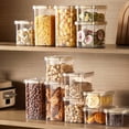 thumbnail image 4 of TACILIP Food Storage, Sealed Can Food Plastic Coffee Kitchen Household Transparent Snack Grain Storage Tank, Organizer, 4 of 5