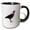 Black/White, variant on 3drose, Side View of a Wild Jackdaw, 11oz Magic Transforming Mug