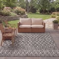 thumbnail image 3 of SAFAVIEH Courtyard Anson Geometric Indoor/Outdoor Area Rug, Black/Grey, 6'7" x 9'6", 3 of 10