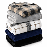 Mainstays Plush Bed Blanket, Gray, Twin, 66 in x 90 in