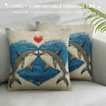 thumbnail image 3 of YANMS Sharks Ocean Animals Themed Throw Pillow Cover,Shark Pillowcase,Funny Pillowcase,Valentine's Day Gift,Shark, Decor for Home Bedroom Sofa Living Room, 3 of 5