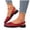 Red, variant on hoksml Women's Square Toe Slingback Flats, Elastic Back Strap Low Heel Dress Shoes, Red Coffee