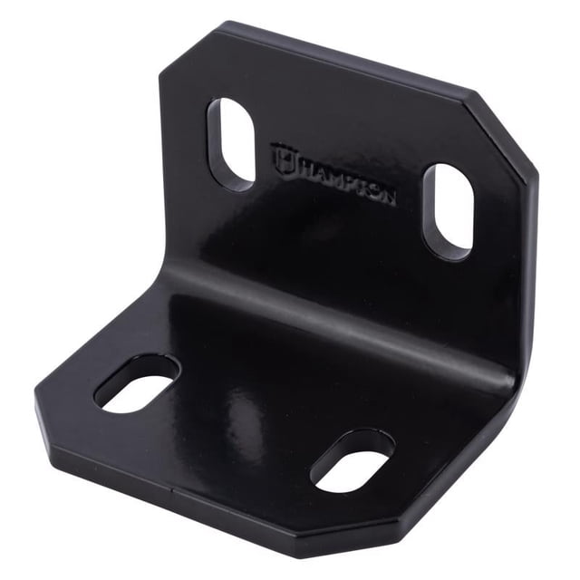 Soporte de esquina Hampton Black Steel 6,1 cm de alto x 7,6 cm de ancho x 0,5 cm de profundidad
