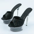 thumbnail image 5 of Women's Shoes Spring Clear Heels Sexy Sandals Slipper Girls Shoe for Party Club 14cm Heel 4cm Platform LFD-B3662, 5 of 7