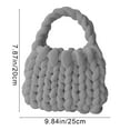 thumbnail image 3 of HongHeng Thick Bulky Giant Wool Handwoven Handbag,Chunky Yarn Knit Shoulder Bag,Casual Soft Purse,Braided DIY Bucket Bag, 3 of 6