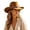 Brown, variant on Women's Western Cowboy Hat with Wide Brim Felt Jazz Cap Ethnic Tassel Band for Autumn Winter Parties