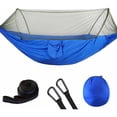 thumbnail image 1 of Hamac de Camping avec moustiquaire, hamac Portable en Nylon léger, pour hamac de Camping Double extérieur à Vitesse Automatique Ouverte（bleu,250x120cm）, 1 of 5