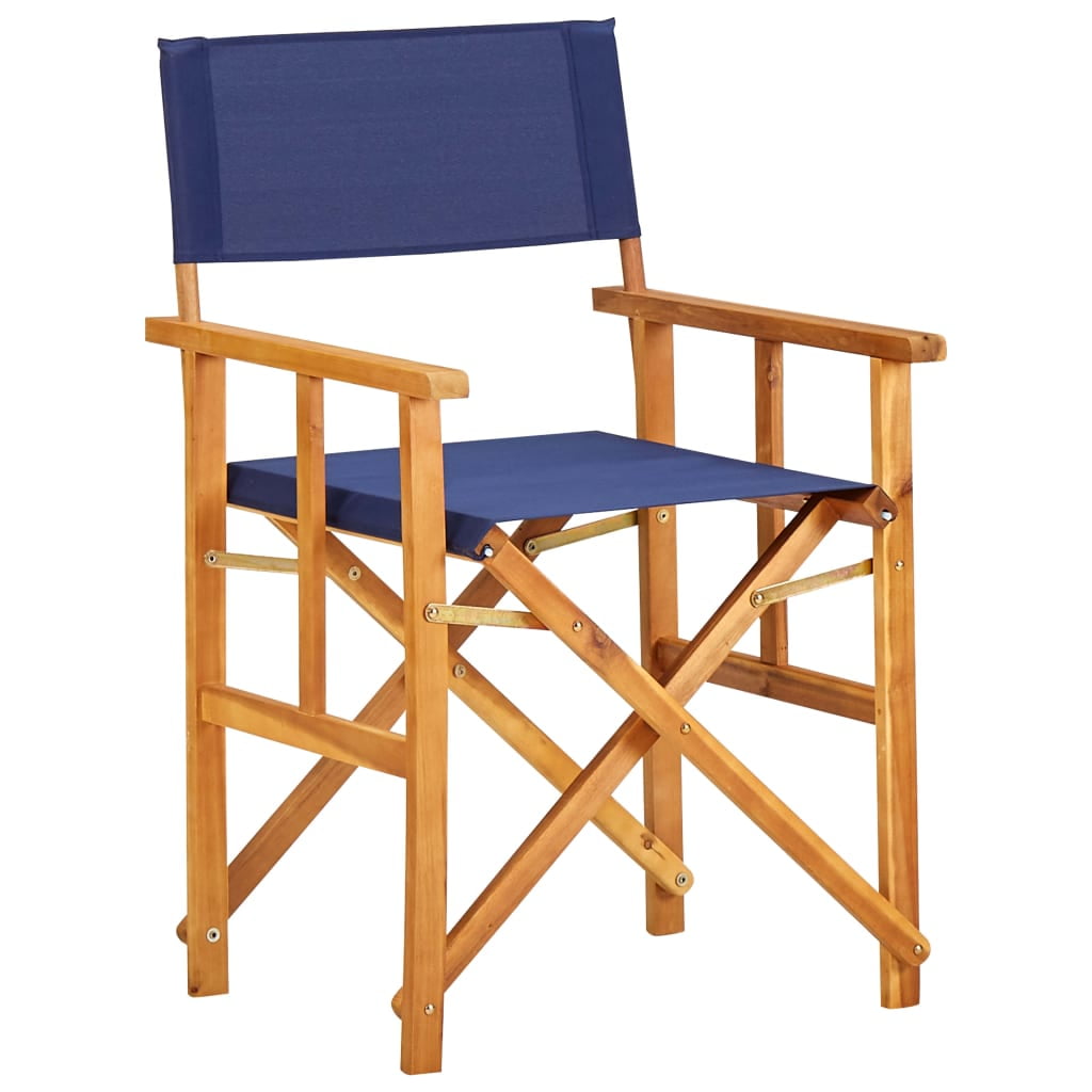 2 pcs Premium Director's Chairs w/ Full Back Extra-Wide Camping Outdoor Chair Black Frame 