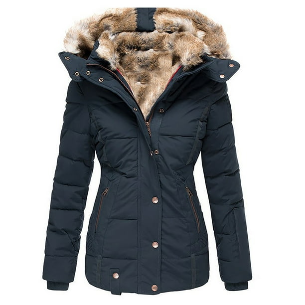 Lapa Women S Winter Coats Hooded Fleece Lined Jackets With Faux Fur Trim Com Lapa Women S Winter Coats Hooded Fleece, Women S Winter Coats With Fleece Lining