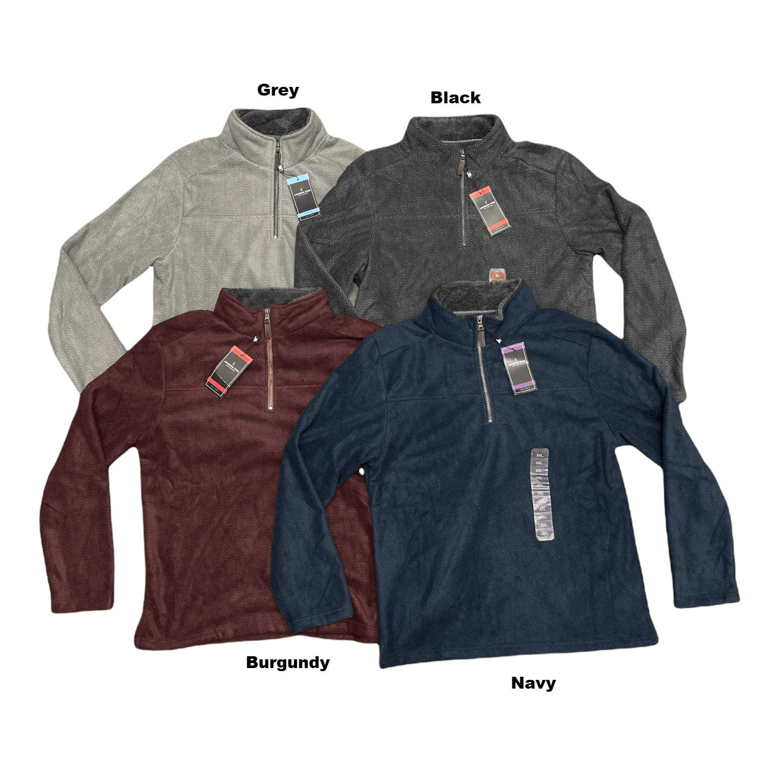 London Fog Men's Half Zip Long Sleeve 