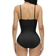 thumbnail image 2 of vera natura Women Sleeveless Shapewear Bodysuit Solid Color V-neck Butt Lifter Tummy Control Stretch Waist Trainer, 2 of 3