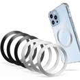 thumbnail image 1 of Paquete de 20 anillos de cargador inalámbrico magnéticos universales de metal con pegatina, 2 colores ultrafinos, compatibles con cargador de coche inalámbrico MagSafe en la mayoría, 1 of 5