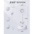 thumbnail image 3 of Spotlight Battery Operated, Motion Sensor Picture Light LED Cat-Eye Bulb Wall Sconce, Stick on Display Accent Lighting Dimmable 360° Rotation Rechargeable for Paintings (White, 2Pack), 3 of 8