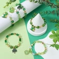 thumbnail image 4 of Saint Patrick's Day Theme DIY Glass Beads Bracelets Making Kits Green 8mm Hole: 1mm, 4 of 6