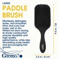 thumbnail image 2 of Paddle Brush Giorgio para desenredar cerdas de turmalina negra, 2 of 9