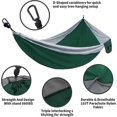 thumbnail image 4 of Hammock Travel Hammock Camping Hammock Single Hammock Durable Nylon Hammock Portable Outdoor Hammock (color : Green Gray), 4 of 5