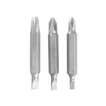 Hyper Tough 3-Pack 2 inch Double End Phillips Screwdriver Bits Set, Steel Material, AU85042K