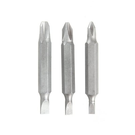Hyper Tough 3-Pack 2 inch Double End Phillips Screwdriver Bits Set, Steel Material, AU85042K
