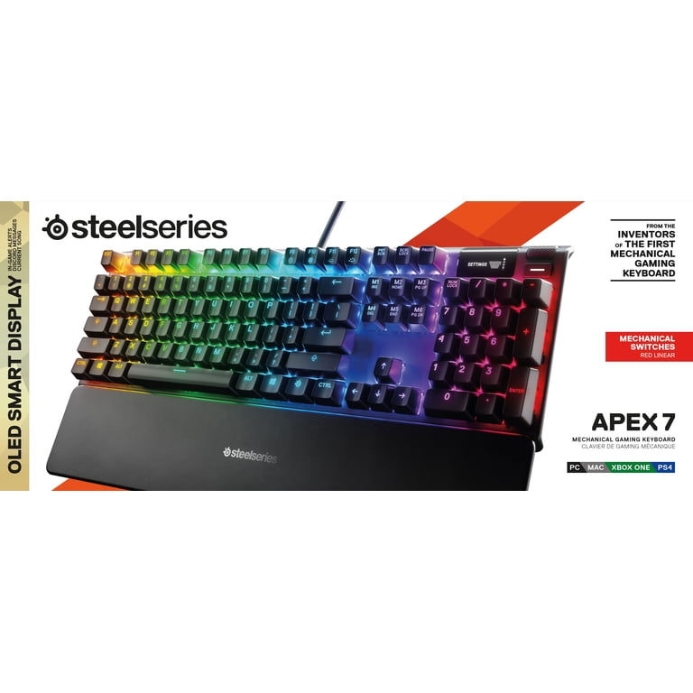 SteelSeries, Mechanical Gaming Keyboard, Apex 7, OLED Smart