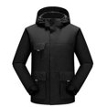 thumbnail image 1 of Puntoco Chaqueta Deportiva Informal De Manga Larga Con Capucha Y Bolsillos Con Cremallera Y forro Polar Liso Para Hombre, 1 of 3