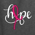 thumbnail image 2 of Wild Bobby, Hope Breast Cancer Ribbon, Breast Cancer Awareness, Front and Back Men's Graphic Tees, Heather Black, Small, 2 of 4