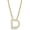 Gold, variant on Initial Letter D Necklace, Moissanite, 925 Sterling Silver, Sterling Silver