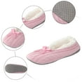 thumbnail image 4 of CBGELRT Slippers for Women Indoor Floor Socks Plus Velvet Cotton House Slippers with Cozy Lining Slides Ballet Flat Shoes Pink Size 37, 4 of 6
