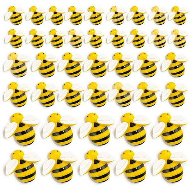 120 Piezas de Decoración Abejorros, Abejas Resina para Manualidades, Pequeños Adornos Plástico Decoraciones