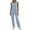 Blue, variant on Two Piece Pant Set For Women Sleeveless Wide Leg Outfit Vacation Lounge Look Summer Resort Casual Resort Morning Style Dinner Plan Casual Office Leisure Look All Day Comfort