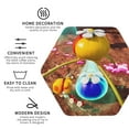 thumbnail image 3 of Lsque Pikmin Pattern 4" Drink Coasters Set of 4, PVC Leather Absorbent Coasters, Table Coaster Set Decorative Coffee Cup Coasters Housewarming Gift, 3 of 7