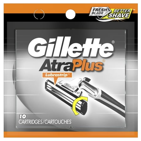 Premium Plus Diamond Blade - Gillette Atra Plus Razor Blade Cartridges, 10 Count