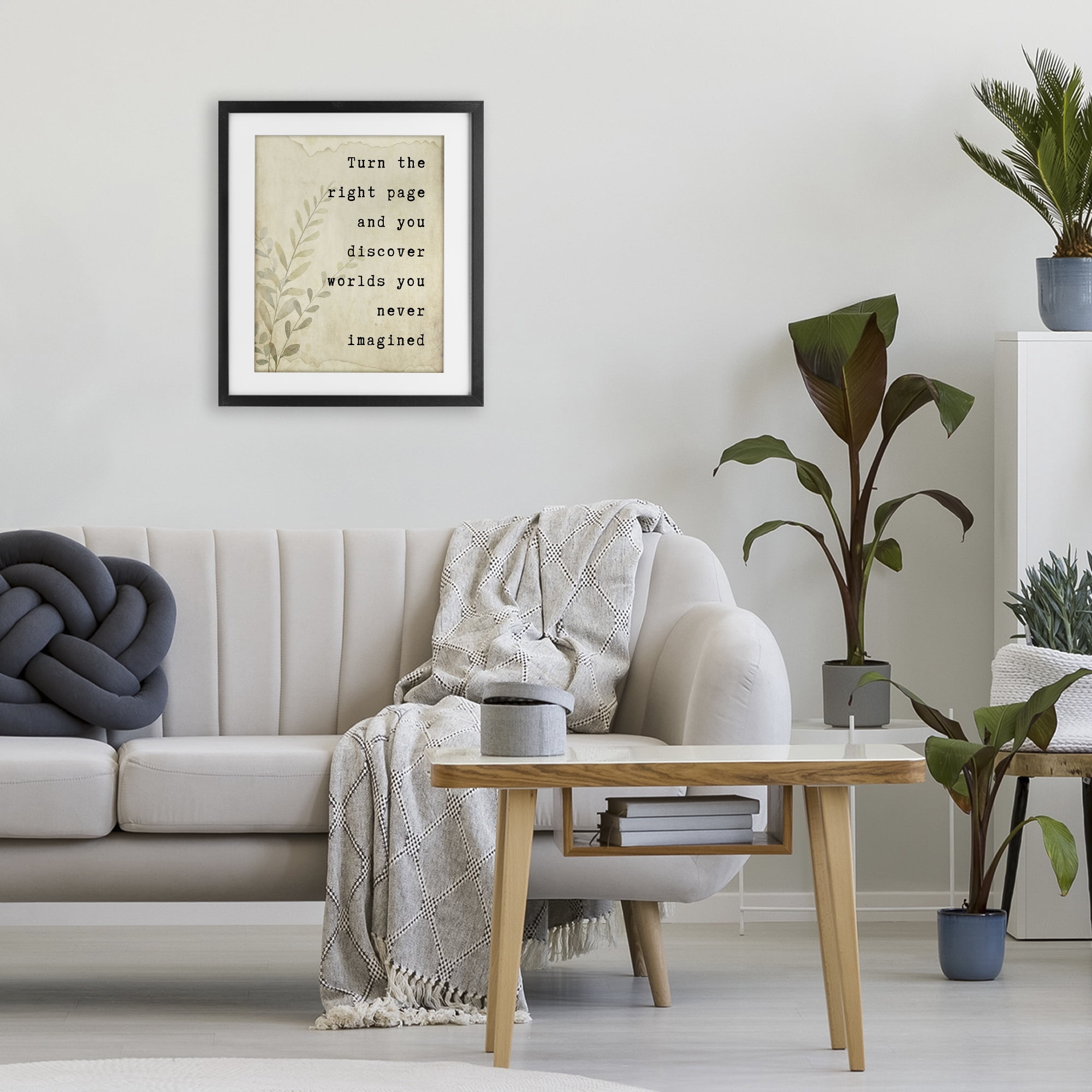 Stupell Industries Literary Wonders Quote Black Framed Print Under Glass, design by Julia Frost