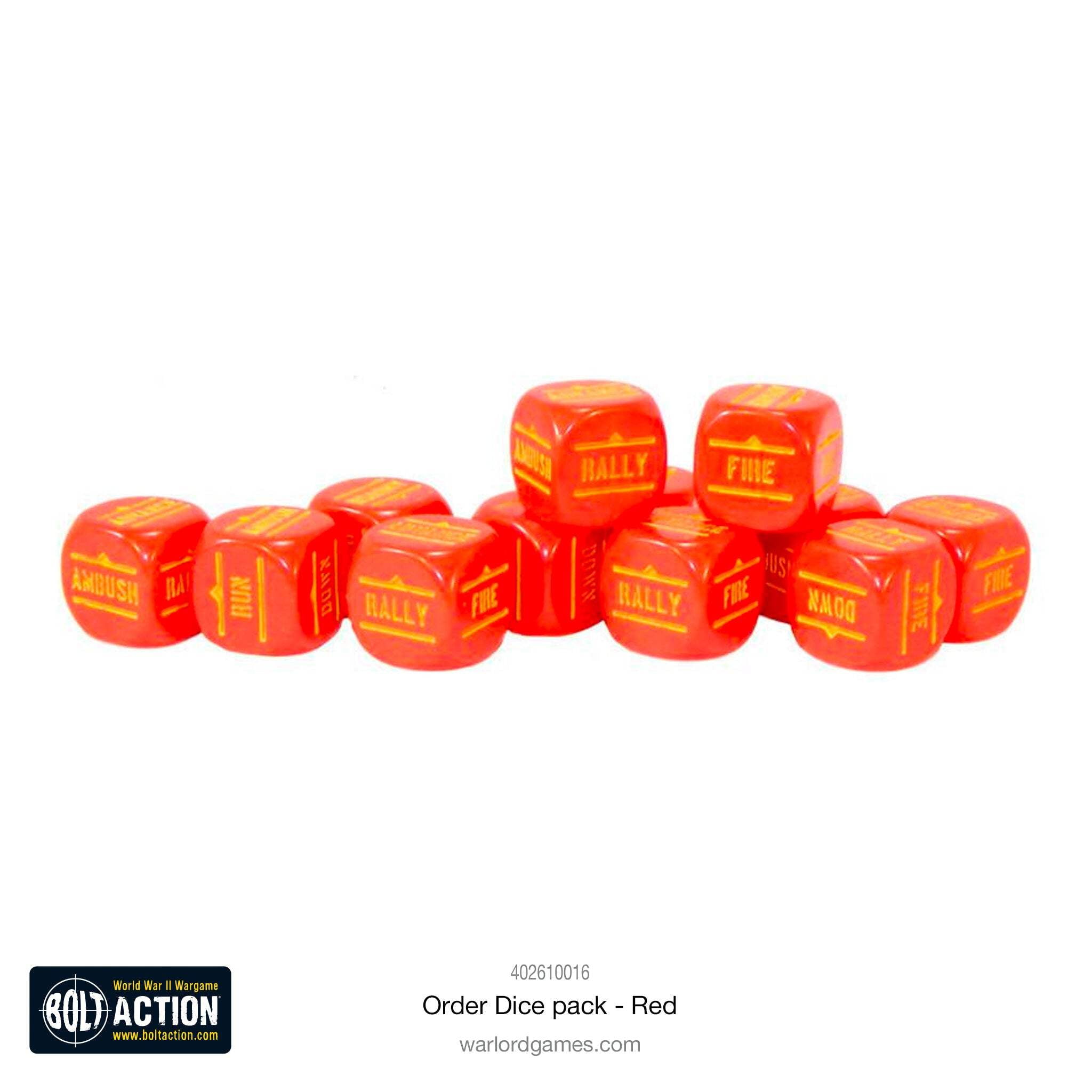 Warlord Games Order Dice - Red (12) New