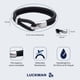 thumbnail image 5 of Brazalete para Hombre LUCKMAN Quentin Piel Vegana Acero Inoxidable Negro UNITALLA, 5 of 6