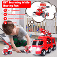 thumbnail image 2 of Kids Toys Car for Boys: Boy Toy Trucks for 3 4 5 6 Year Old Boys Girls | Toddler Toys 5 in 1 Fire Carrier Toy Trucks Set for Kids Age 3-4 3-5 4-7 | Birthday Party Boy Gifts for Kids, 2 of 6