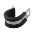 thumbnail image 2 of RANMEI 10Pcs Stainless Steel Rubber Lined P Clips Hose Pipe Clamp Cable Mounting Clip 13Mm 19Mm 22Mm 24Mm 26Mm 32Mm Home Hardware, 2 of 9