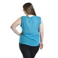 thumbnail image 3 of Blusa sin manga con detalle metalico Roman Fashion /Tallas Extras, 8006 (Azul claro) azul 42, 3 of 5