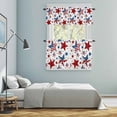 thumbnail image 6 of Independence Day Kitchen Curtains Valances and Tiers Set of 3 4th of July Patriotic American Flag Red Blue Star Tier Curtains and Valance with Rod Pocket for Small Windows, 27.5"x36", 6 of 9