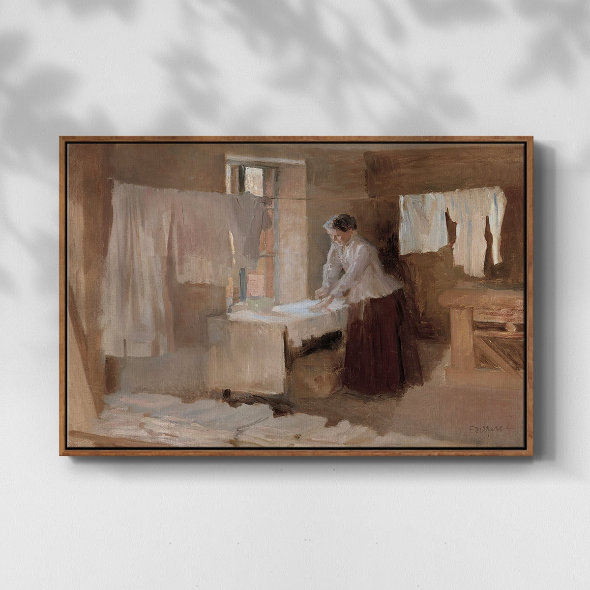 Vintage Landscape-CCCLX By Wexford Home Framed in Walnut Wood Gallery Wrapped Canvas 27 in. x 41 in.