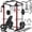 120LBS Red Home gym Package, variant on Power Cage, 2000LBS Squat Rack with with Cable Crossover and Dual Independent Pulley System, Full Cage for Full Body Training, Power Rack with More Training Attachments for Home Gym