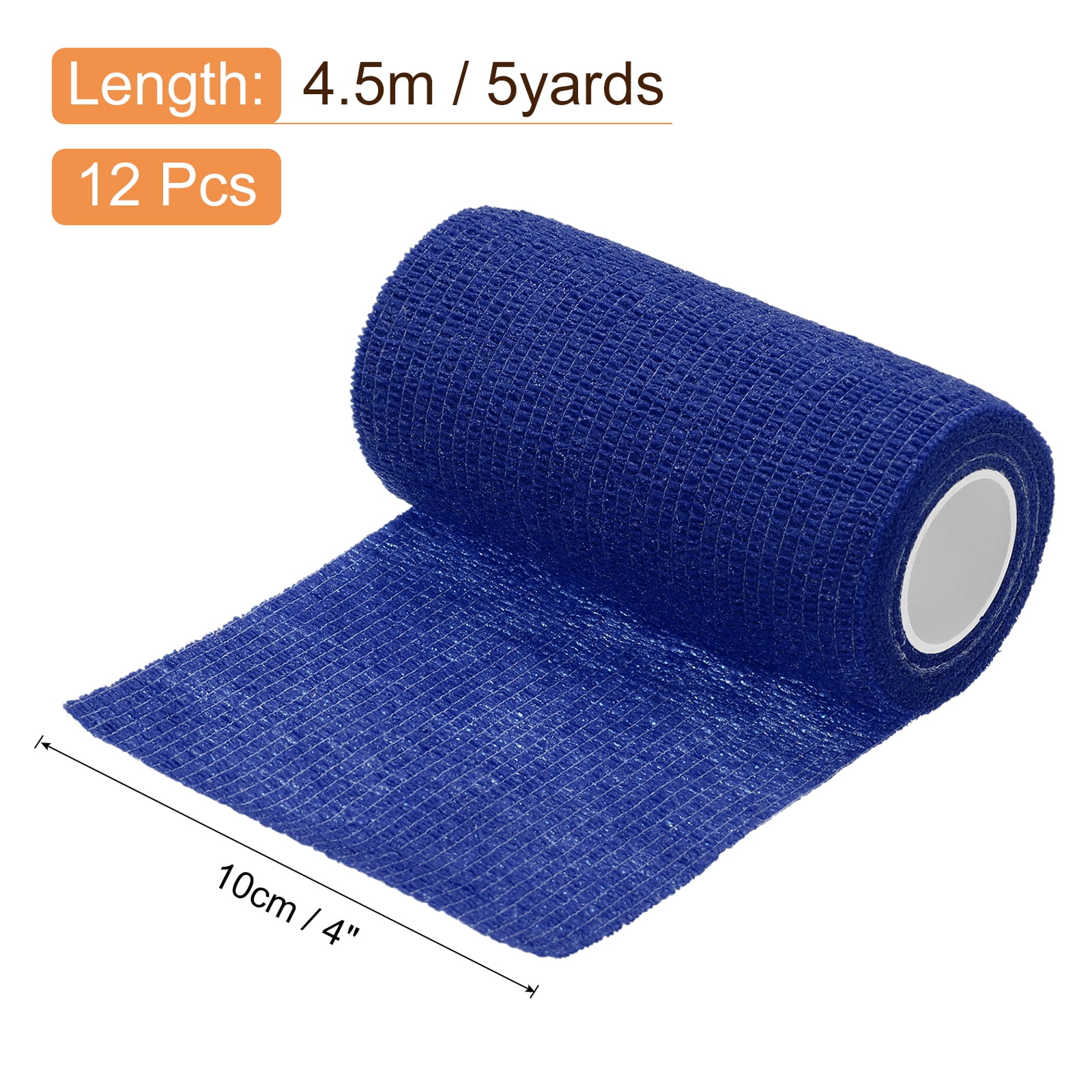 12 Pack Elastic Cohesive Bandage Wrap 4 Inch x 5 Yards Breathable Self Adhesive Athletic Tape Roll Deep Blue