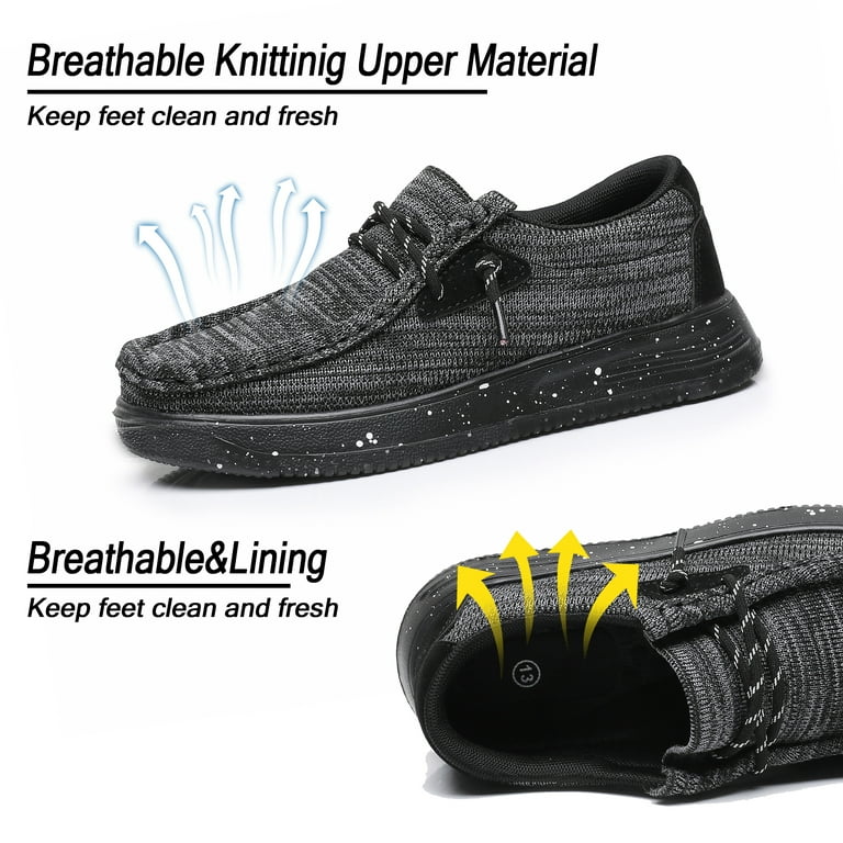 Felabo Kids Boys Slip-On Casual Loafers Canvas Walking Shoes