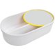thumbnail image 2 of Caja de almacenamiento de cosméticos multifuncional de pared para baño con vitrina de cosméticos a prueba de polvo e impermeable, 2 of 5