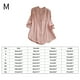 thumbnail image 4 of Guardurnaity Camisa de mujer de manga larga primavera otoño blusa con cuello en V chica con cuello en V chica suelta Top Prendas para la parte del cuerpo rosado METRO Guardurnaity AP000936-04, 4 of 6