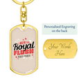 thumbnail image 3 of I Won The Royal Flush Gambler Stainless Steel or 18k Gold Premium Swivel Dog Tag Keychain, 3 of 16