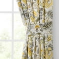 thumbnail image 3 of Ellis Curtain Regency 3" Rod Pocket Curtain Panel Pair with Tiebacks 96" x 96" Grey, 3 of 5