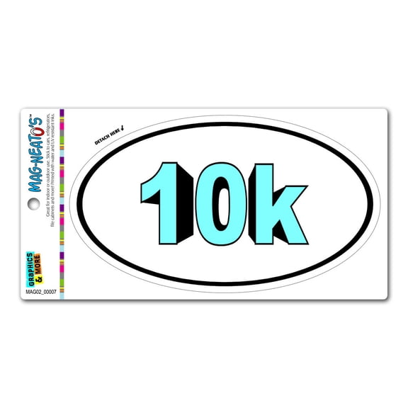10k Bold Blue - Runner Running Euro Oval MAG-NEATO'S(TM) Car/Refrigerator Magnet